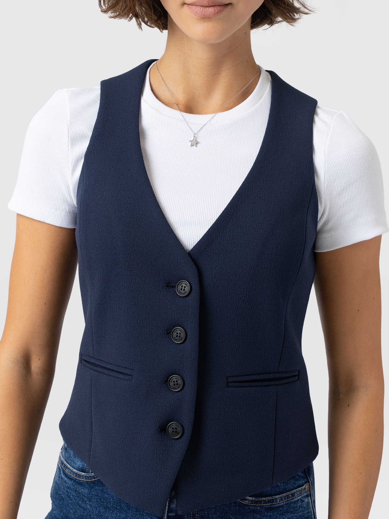 Astrid Waistcoat - Navy